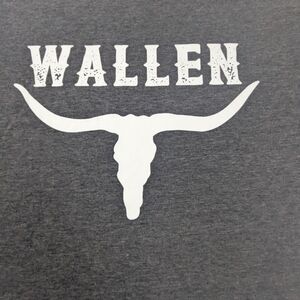 Morgan Wallen Country Songs Black T-shirt Longhorn Logo Front Large